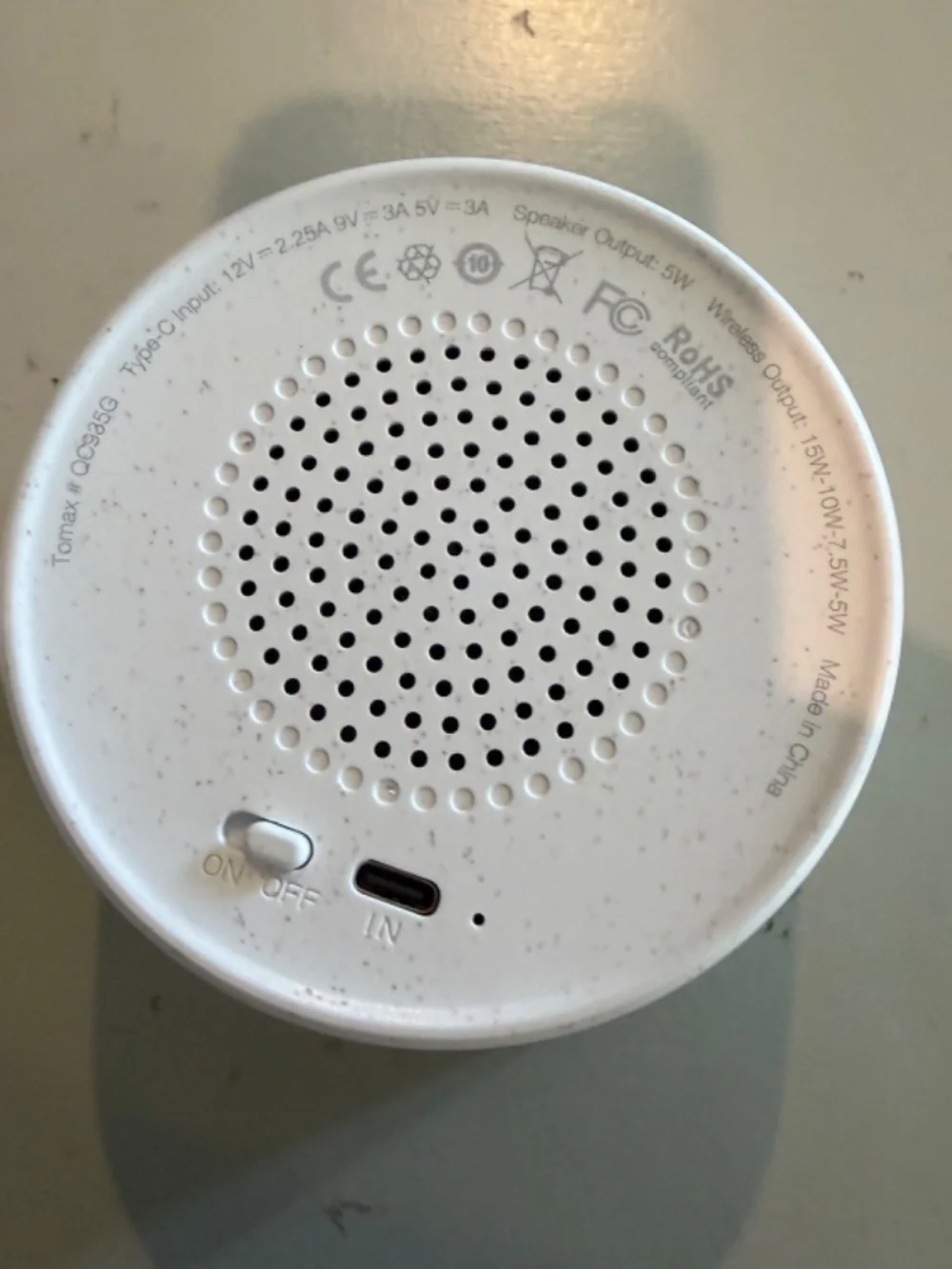 Night Light Wireless Charger Speaker - NWOT